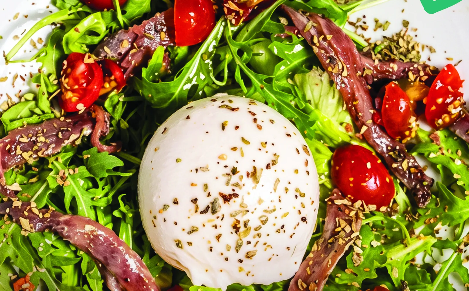 Insalata Mediterraneo, burrata et légumes, POMOZZA Bourg-la-Reine